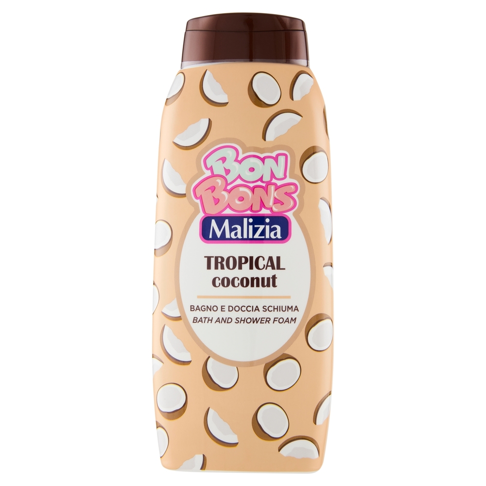 Malizia Bon Bons Tropical coconut Bagno e Doccia Schiuma 500 mL